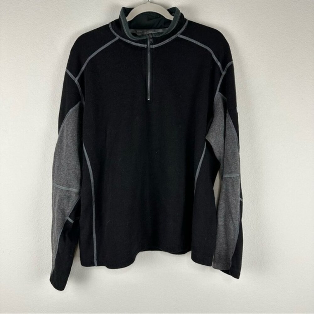 Kuhl Men’s Black Gray Rebel 1/4 Zip Fleece Pullover Size XXL